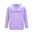 thumbnail image 3 of FYEGRE Men's Two Piece Hooded Sport Suit Casual Solid Color Wear with Raglan Sleeves and Drawstring Pants Light Purple XXL, 3 of 4