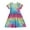 Multicolor, variant on Toddler Dresses Summer Girls Short-sleeved Color Tie-dye Pattern Round Neck Dress