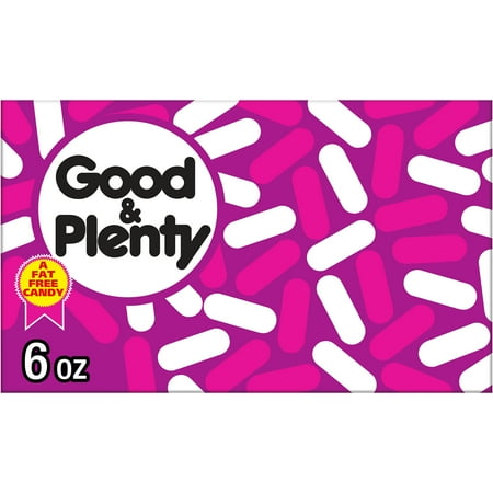 Good & Plenty Licorice Fat Free Candy, Box 6 oz