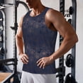 thumbnail image 5 of Uemuo Sunflowers Pattern Men's Muscle Shirts Sleeveless Dry Fit Gym Workout Tank Top Lightweight Sports Tank Top Beach Tank Top, Loose-fit Sleeveless Shirt-XX-Large, 5 of 7