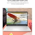 thumbnail image 2 of HP 14" HD Laptop for Students and Business, Intel Quad-Core Processor, 8GB RAM, 64GB eMMC+256GB Micro SD, Long Battery Life, UHD Graphics, Webcam, Windows 11 Home in S Mode, Snowflake White, 2 of 7