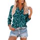 thumbnail image 1 of Ailaofu 3/4 Length Sleeve Womens Tops with Button Dressy Casual V Neck Summer Outfits Early Fall Fashion Clothes, 1 of 6