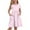 15#Pink, variant on Kids A Line Sundresses Polka Dot Stripe Print Short Sleeve Outdoor Holiday Casual Girls Dresses
