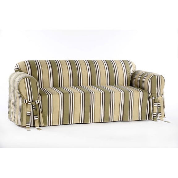 Classic Slipcovers Stripe Duck Sofa Slipcover