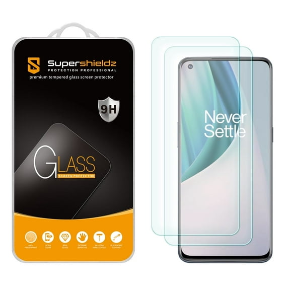 [2-Pack] Supershieldz for OnePlus Nord N10 5G Tempered Glass Screen Protector, Anti-Scratch, Anti-Fingerprint, Bubble Free