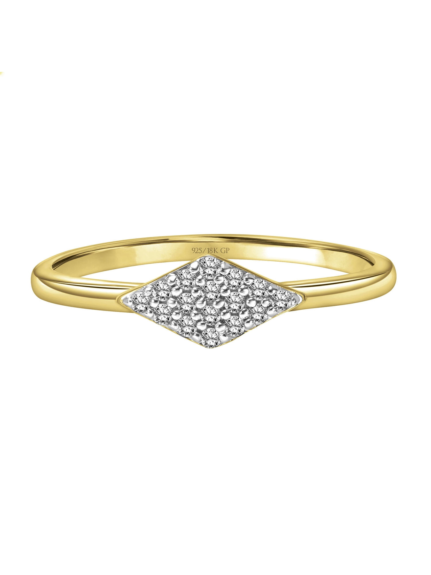 Keepsake 1/10 Carat T.W. Diamond Stacking Ring in 18K Yellow Gold over Sterling Silver