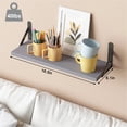 thumbnail image 3 of Estantes flotantes YGEOMER de pared, 42 cm, color gris, juego de 6 unidades, 3 of 7