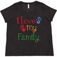 thumbnail image 3 of Inktastic I Love My Family Women's Plus Size T-Shirt, 3 of 5