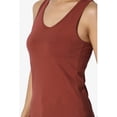 thumbnail image 5 of Women's Premium Cotton Vest Basic Soft Stretch Racerback Tank Top Solid Color, 5 of 8