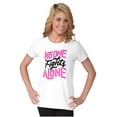 thumbnail image 3 of No One Fights Alone Breast Cancer Womens Slim Fit Graphic Tee Brisco Brands X, 3 of 5