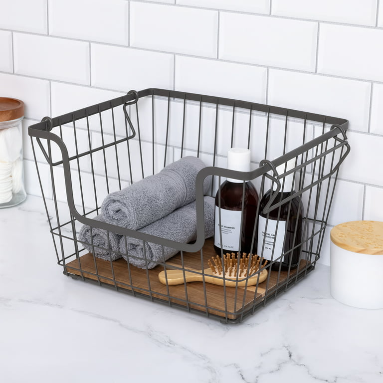 XXL Stackable Wire Basket,Pantry Storage and Organization