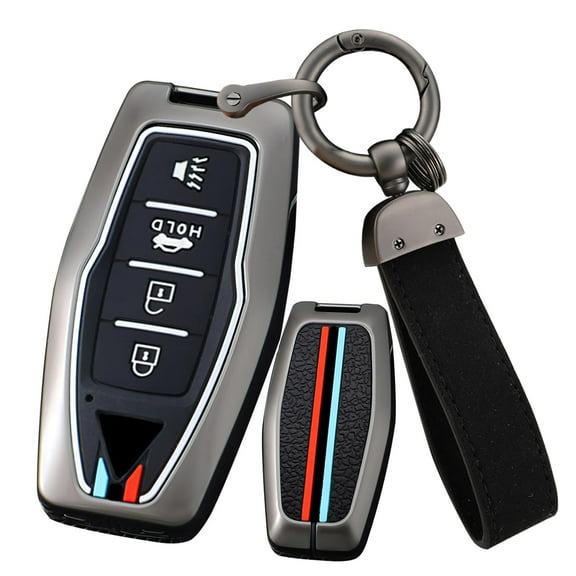 Car Key Cover Metal and Silicone Key Shell Stylish Key Fob Case Compatible with Mitsubishi Outlander 2022 2023 Key Remote Full Protection Key Holder