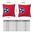 thumbnail image 3 of Decorative Throw Pillow Cover Flag Of Tennessee Square Pillowcases Cushion for Farmhouse Home Decor 16"x16", 3 of 7