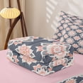 thumbnail image 5 of Erosebridal Cute Blossom Zipper Twin Comforter Sets with Fitted Sheet and 2 Pillowcases, Kawaii Flower Zipper Bedding Set, Pink Reversible, Slate Peach, Pink Reversible, 5 of 7