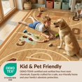 thumbnail image 4 of Design&I 6'x9' Washable Area Rug Motif Vintage Hardwood Tones Bold Jersey Numbers Stripe Basketball Flowing for Queen Size Bedroom, Under Bed, Sleek Flatweave Pet Friendly, 4 of 7