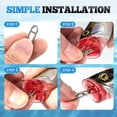 thumbnail image 3 of TaoLeHui 50-Pack Fishing Power Speed Clips, High Strength Stainless Steel Speed Clip for Fishing Lure Quick Change, Freshwater Saltwater Crankbait Popper Lures Quick Snap Connector Tackle, 3 of 7