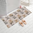 thumbnail image 2 of Beige Highland Cow Flower Cart Pattern Bathroom Rugs Mat,Non Slip Microfiber Bathroom Rug,Rubber Backing,Soft Bathroom Mats for Bathroom Floor,Tub and Shower,60x24in(150x60cm), 2 of 5