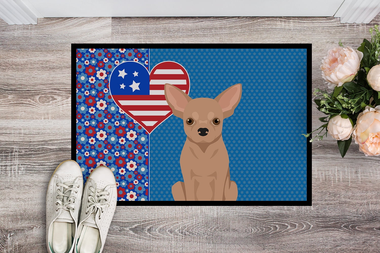 Cream Chihuahua Indoor or Outdoor Mat 24x36 36 in x 24 in