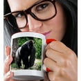 thumbnail image 2 of 3dRose, Silverback Male Gorilla walking head down , 15oz Two-Tone Red Mug, 2 of 7