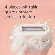 Schick Intuition Advanced Moisture Women's Razor 4-Blade Refills, 6 Ct, Lather & Shave In One Step