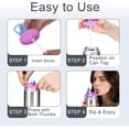 thumbnail image 4 of Soda Can Lids with Silicone Straw, Leak-Proof Soda Can Covers to Keep Carbonation Reusable Pop Can Lids For Standard Canned Beverage, Beer, Juice, Seltzer(Purple), 4 of 7