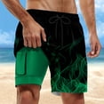 thumbnail image 2 of Mens Swim Shorts Summer Casual Double Layer Pants Fashion Versatile Casual Printed Shorts Beach Shorts, 2 of 4