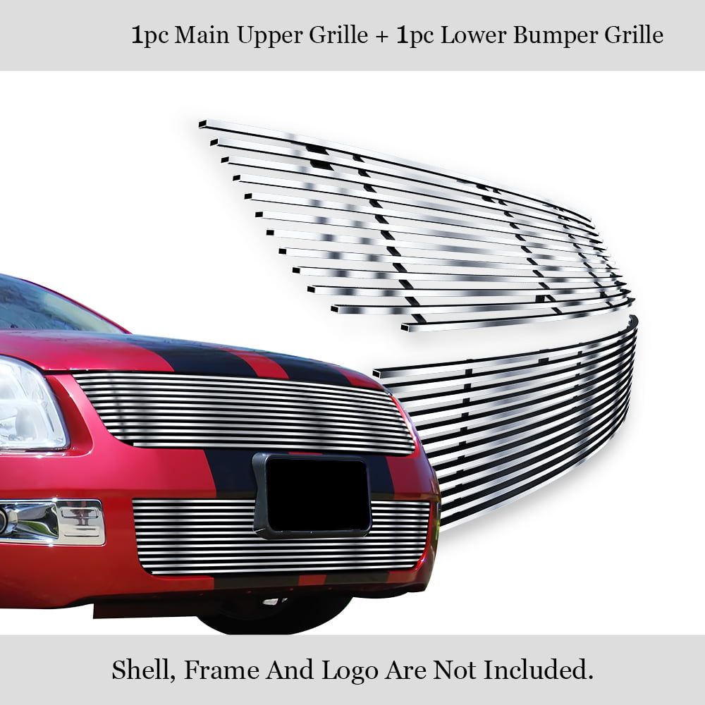 APS Compatible with 10-12 2011 2012 Ford Fusion Stainless Steel lMesh Grille Grill Combo Insert 