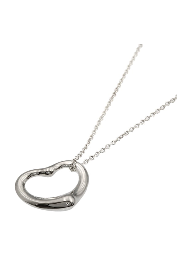 Pre-Owned Tiffany & Co. Open Heart Necklace, Silver, Women's.