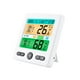 thumbnail image 3 of Injueey TS-6211 termómetro de pantalla digital de alta precisión para interiores e higrómetro termómetro de reloj despertador de pantalla Termómetros Blanco, 3 of 6