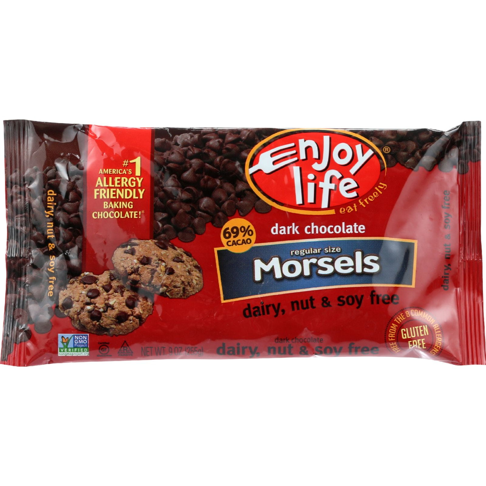 Enjoy Life Baking Chocolate Morsels Dark Chocolate 9 oz case of 12 by