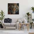 thumbnail image 5 of Stupell Industries Fierce Wild Tiger Crouching Green Eyes Detailed Portrait Classic Painting Gallery-Wrapped Canvas Print Wall Art, 30 x 30, Design by Collin Bogle, 5 of 5