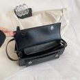 thumbnail image 2 of Bolso bandolera casual bolso monederos mujer gran capacidad PU negro sólido, 2 of 8