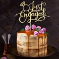 thumbnail image 2 of Cake topper sodasos Just Engaged con brillo dorado, 2 of 7