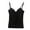 Black, variant on Kaemgyyd Womens Cami Tops Cotton Ribbed Sleeveless V Neck Pajamas Shirt Soft Stretch Adjustable Spaghetti Strap Tee Sleepwear