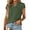 #1 Army Green, variant on Women Dressy Tops Summer Petal Short Sleeve V Neck White Tshirts Fashion Business Blouses Lightweight Clothes Size L