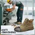 thumbnail image 2 of LAoutun Steel Toe Shoes for Men Lightweight Work Boots Comfortable Safety Boots Industrial Shoe, 2 of 6