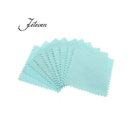 100Pcs Anti-Tarnish Jewelry Polishing Cleaning Cloth for Platinum Gold and Silver (Best Silver Polishing Cloth)