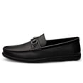 thumbnail image 4 of Men's Casual Loafers Slip On Leather Shoes Comfortable Lightweight Driving Shoes Male Moccasins Classic Penny Loafer Flats Boat Shoes Outdoor Walking Shoes, 4 of 13