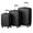 Black-3 Piece, variant on Ktaxon Luggage 3 Piece Set,Suitcase Set with 360° Spinner Wheels Hardside Lightweight Luggage 20in24in28in, Green