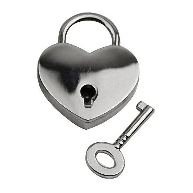 Cerradura de Metal perfke Llave para Cajones Coleccionables Plata Llaves de candado en forma de corazón