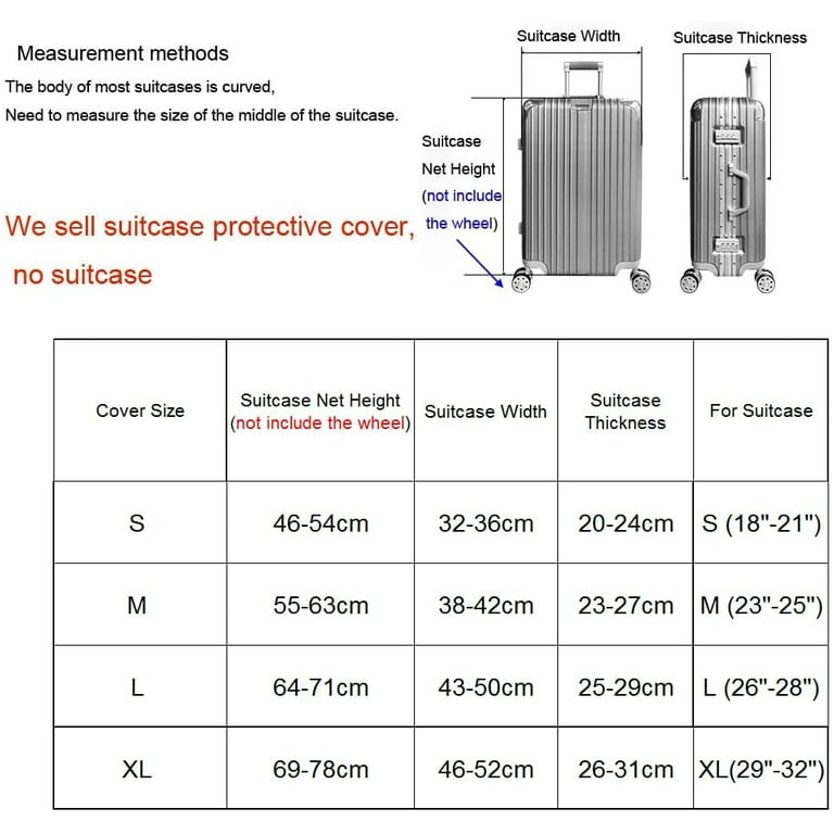 Stamp Travel Luggage Cover Washable Suitcase Protector - Fits 18