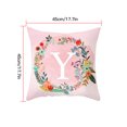 thumbnail image 2 of Worallymy Funda de almohada con diseño de alfabeto estampado floral funda de almohada para el hogar oficina sofá funda de cojín Y Worallymy JD735914883, 2 of 7