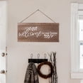 thumbnail image 2 of Welcome to Our Home Brown Wood Hanging Wall Art Plaque Sign - 19.75" x 9.25", 2 of 6