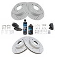 thumbnail image 2 of TRQ Front & Rear Semi-Metallic Brake Pad & Performance Rotor Kit w/Chemicals BKA21975 Fits select: 1998-2002 HONDA ACCORD, 2 of 8