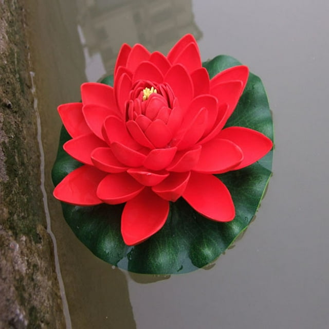 18CM Artificial Floating Lotus Shape Water Surface Decorartion for Pool Pond