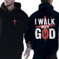 thumbnail image 5 of I Walk With God Double Sided Christian Hoodie – Bold Cross Graphic Faith Pullover, Inspirational Religious Streetwear for Men and Women, 5 of 7