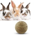 thumbnail image 3 of Hámster conejito pájaro mordedura bola de hierba Natural pequeña mascota Molar bola de ratán Hugtrwg Para estrenar, 3 of 8