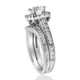 thumbnail image 3 of Silvago Jewel 1.9 Ct Round Cut Diamond Rings - 14K White Gold Plated - Women's Jewellery Engagement Wedding Solitaire Rings - Multi Diamond Wide Engagement Diamond Rings, 3 of 3