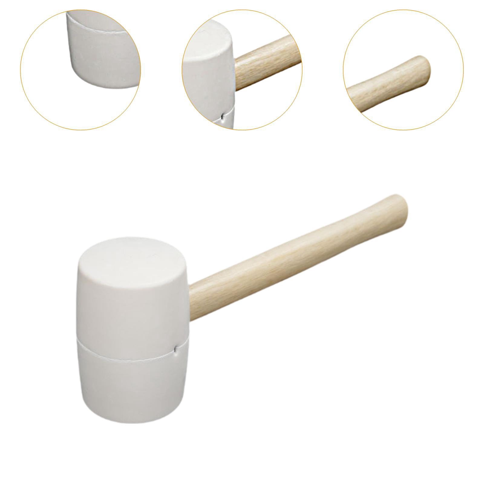 Fzaqwen Rubber Mallet Hammer Ergonomic Lightweight White Hammer for Flooring 1050g