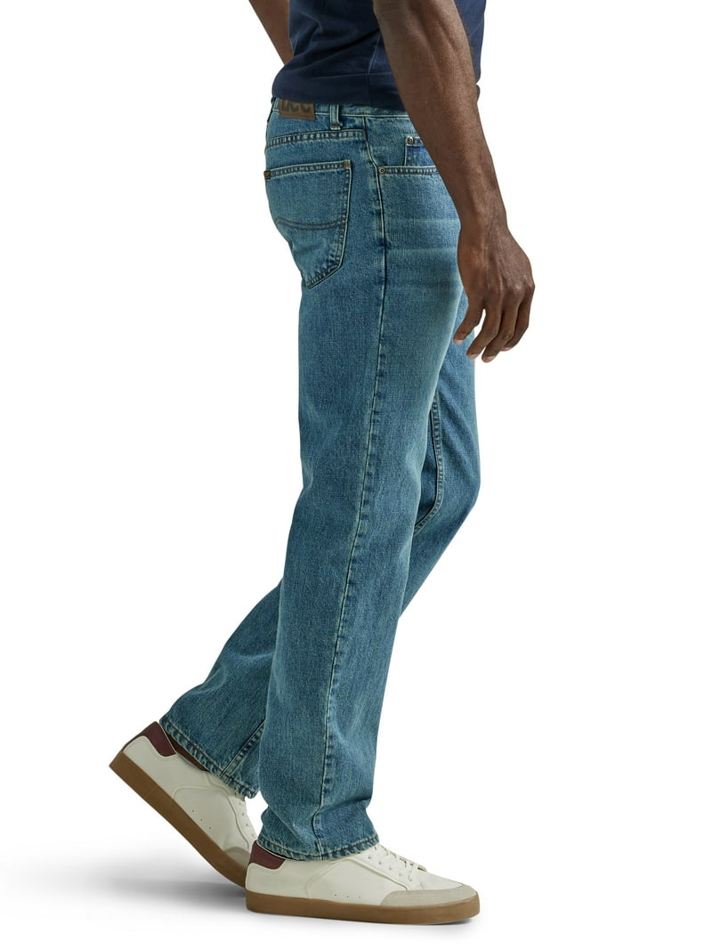 Lee Men's Legendary Regular Straight Jeans - 100% Cotton, Mid Rise